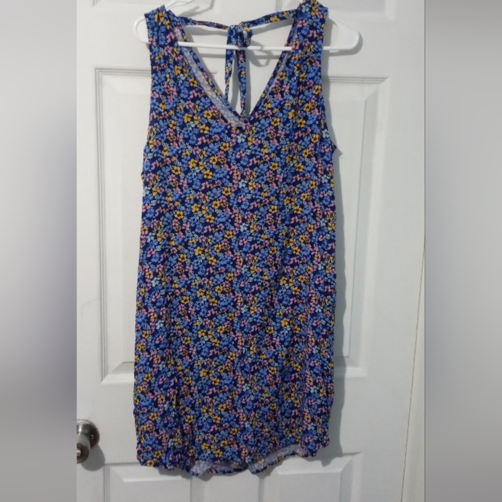GAP Blue Floral Midi Dress
